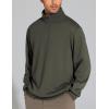 imageTHE GYM PEOPLE Mens Half Zip Sweatshirt Long Sleeve Fleece Pullover Basic Workout TopsDark Brown