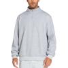 imageTHE GYM PEOPLE Mens Half Zip Sweatshirt Long Sleeve Fleece Pullover Basic Workout TopsHeather Grey