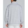 imageTHE GYM PEOPLE Mens Half Zip Sweatshirt Long Sleeve Fleece Pullover Basic Workout TopsHeather Grey