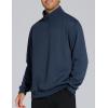 imageTHE GYM PEOPLE Mens Half Zip Sweatshirt Long Sleeve Fleece Pullover Basic Workout TopsNavy Blue