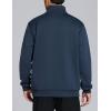imageTHE GYM PEOPLE Mens Half Zip Sweatshirt Long Sleeve Fleece Pullover Basic Workout TopsNavy Blue