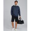 imageTHE GYM PEOPLE Mens Half Zip Sweatshirt Long Sleeve Fleece Pullover Basic Workout TopsNavy Blue