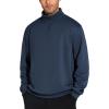 imageTHE GYM PEOPLE Mens Half Zip Sweatshirt Long Sleeve Fleece Pullover Basic Workout TopsNavy Blue