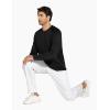 imageTHE GYM PEOPLE Mens Lightweight Workout Shirts Loose Fit Long Sleeve Crewneck Athletic TopsBlack