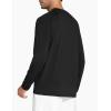 imageTHE GYM PEOPLE Mens Lightweight Workout Shirts Loose Fit Long Sleeve Crewneck Athletic TopsBlack