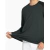 imageTHE GYM PEOPLE Mens Lightweight Workout Shirts Loose Fit Long Sleeve Crewneck Athletic TopsCharcoal Grey