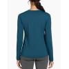 imageTHE GYM PEOPLE Womens Long Sleeve Workout Shirts VNeck Lightweight Basic Athletic TopsDark Blue Green