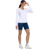 imageTHE GYM PEOPLE Womens Long Sleeve Workout Shirts VNeck Lightweight Basic Athletic TopsWhite
