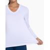 imageTHE GYM PEOPLE Womens Long Sleeve Workout Shirts VNeck Lightweight Basic Athletic TopsWhite
