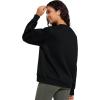 imageTHE GYM PEOPLE Womens Long Sleeves Fleece Sweatshirts Loose Fit Crewneck Workout Casual Pullover TopsBlack