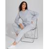imageTHE GYM PEOPLE Womens Long Sleeves Fleece Sweatshirts Loose Fit Crewneck Workout Casual Pullover TopsHeather Grey