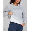 imageTHE GYM PEOPLE Womens Long Sleeves Fleece Sweatshirts Loose Fit Crewneck Workout Casual Pullover TopsHeather Grey