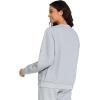 imageTHE GYM PEOPLE Womens Long Sleeves Fleece Sweatshirts Loose Fit Crewneck Workout Casual Pullover TopsHeather Grey