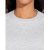 imageTHE GYM PEOPLE Womens Long Sleeves Fleece Sweatshirts Loose Fit Crewneck Workout Casual Pullover TopsHeather White