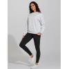 imageTHE GYM PEOPLE Womens Long Sleeves Fleece Sweatshirts Loose Fit Crewneck Workout Casual Pullover TopsHeather White