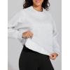 imageTHE GYM PEOPLE Womens Long Sleeves Fleece Sweatshirts Loose Fit Crewneck Workout Casual Pullover TopsHeather White