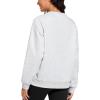 imageTHE GYM PEOPLE Womens Long Sleeves Fleece Sweatshirts Loose Fit Crewneck Workout Casual Pullover TopsHeather White