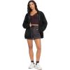 imageTHE GYM PEOPLE Womens Oversized Full Zip Up Sweatshirts Fleece Long Sleeves Stand Collar Workout Jacket with PocketsBlack