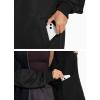 imageTHE GYM PEOPLE Womens Oversized Full Zip Up Sweatshirts Fleece Long Sleeves Stand Collar Workout Jacket with PocketsBlack
