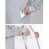 imageTHE GYM PEOPLE Womens Oversized Full Zip Up Sweatshirts Fleece Long Sleeves Stand Collar Workout Jacket with PocketsHeather Grey