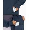 imageTHE GYM PEOPLE Womens Oversized Full Zip Up Sweatshirts Fleece Long Sleeves Stand Collar Workout Jacket with PocketsNavy Blue