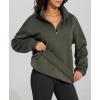 imageTHE GYM PEOPLE Womens Oversized Sweatshirt Half Zip Fleece Pullover Long Sleeve Workout TopsDark Brown
