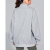 imageTHE GYM PEOPLE Womens Oversized Sweatshirt Half Zip Fleece Pullover Long Sleeve Workout TopsHeather Grey