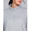 imageTHE GYM PEOPLE Womens Oversized Sweatshirt Half Zip Fleece Pullover Long Sleeve Workout TopsHeather Grey