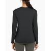 imageTHE GYM PEOPLE Womens Ultra Soft Long Sleeve Workout Shirts Basic Crewneck Athletic Running TopsBlack