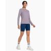 imageTHE GYM PEOPLE Womens Ultra Soft Long Sleeve Workout Shirts Basic Crewneck Athletic Running TopsGrey Purple