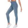 imageTHE GYM PEOPLE Womens High Waisted Jeggings Pants Stretchy Tummy Control Skinny Jean Leggings with PocketsDenim Light Blue
