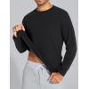 imageTHE GYM PEOPLE Mens Long Sleeve Base Layer Thermal Shirts Stretchy Crewneck Basic Casual Pullover Undershirt Tee TopsBlack