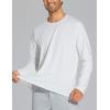 imageTHE GYM PEOPLE Mens Long Sleeve Soft Workout Shirts UPF 50 Fall Lightweight Athletic Pullover Tops for Hiking RunningWhite