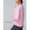 imageTHE GYM PEOPLE Womens Long Sleeve Soft Workout Shirts Basic Crewneck UPF 50 Sun Lightweight Fall Athletic Running TopsPink