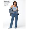 imageTHE GYM PEOPLE Womens Wide Leg Jeans High Waisted Pull on Stretchy Baggy Basic Straight Denim Pants with PocketsDenim Blue
