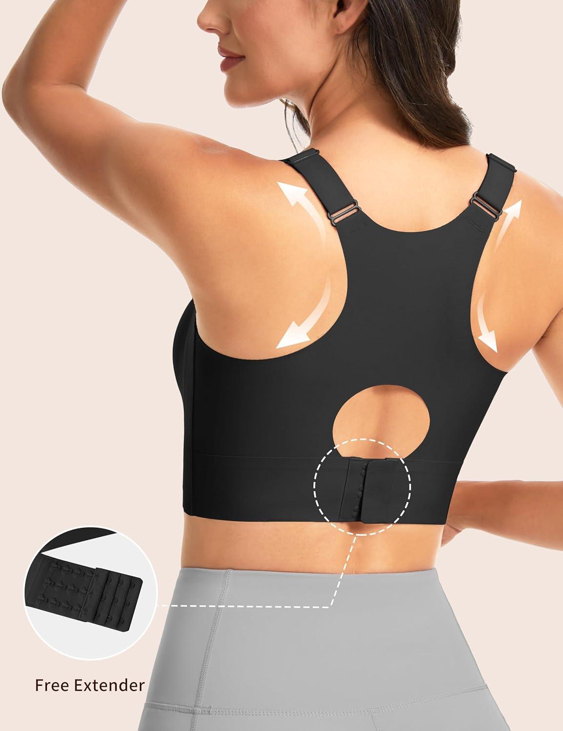 imageTHE GYM PEOPLE Womens Wireless Everyday Bras Racerback Seamless Push Up Bralette Padded Comfortable Full CoverageBlack