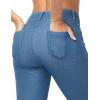 imageTHE GYM PEOPLE Womens Stretchy Bell Bottom Jeans Wide Leg Breathable Pull On Flare Jeggings Pants with PocketsDenim Blue