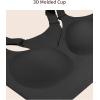 imageTHE GYM PEOPLE Womens Wireless Everyday Bras Racerback Seamless Push Up Bralette Padded Comfortable Full CoverageBlack