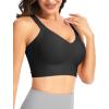 imageTHE GYM PEOPLE Womens Wireless Everyday Bras Racerback Seamless Push Up Bralette Padded Comfortable Full CoverageBlack