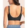 imageTHE GYM PEOPLE Womens Wireless Seamless Bras Full Coverage Comfortable Bralette Invisible Everyday Tshirt Bra PaddedBlack