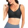 imageTHE GYM PEOPLE Womens Wireless Seamless Bras Full Coverage Comfortable Bralette Invisible Everyday Tshirt Bra PaddedBlack