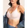 imageTHE GYM PEOPLE Womens Wireless Seamless Bras Full Coverage Comfortable Bralette Invisible Everyday Tshirt Bra PaddedNude Pink