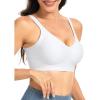 imageTHE GYM PEOPLE Womens Wireless Seamless Bras Full Coverage Comfortable Bralette Invisible Everyday Tshirt Bra PaddedWhite