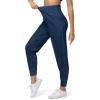 imageTHE GYM PEOPLE Womens High Waisted Denim Joggers Pants Stretchy Tapered Pull On Casual Workout Jeans Jeggings with PocketsDark Blue