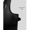 image:imageTHE GYM PEOPLE Womens Cross Back Ruched Sports Bra V Neck Wide Straps Removable Pads Workout Yoga Crop TopBlack