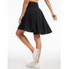 image:imageTHE GYM PEOPLE Womens High Waist Flowy Skort Asymmetric High Low Ruffle Hem Wrap Skirts Builtin ShortsBlack