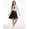 image:imageTHE GYM PEOPLE Womens High Waist Flowy Skort Asymmetric High Low Ruffle Hem Wrap Skirts Builtin ShortsBlack
