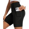 image:imageTHE GYM PEOPLE Womens High Waist Scrunch Booty Lifting Yoga Shorts No Front Seam Stretchy Ruched Gym Shorts 8 with PocketsBlack
