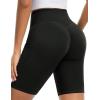 image:imageTHE GYM PEOPLE Womens High Waist Scrunch Booty Lifting Yoga Shorts No Front Seam Stretchy Ruched Gym Shorts 8 with PocketsBlack