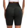 image:imageTHE GYM PEOPLE Womens High Waist Scrunch Booty Lifting Yoga Shorts No Front Seam Stretchy Ruched Gym Shorts 8 with PocketsBlack